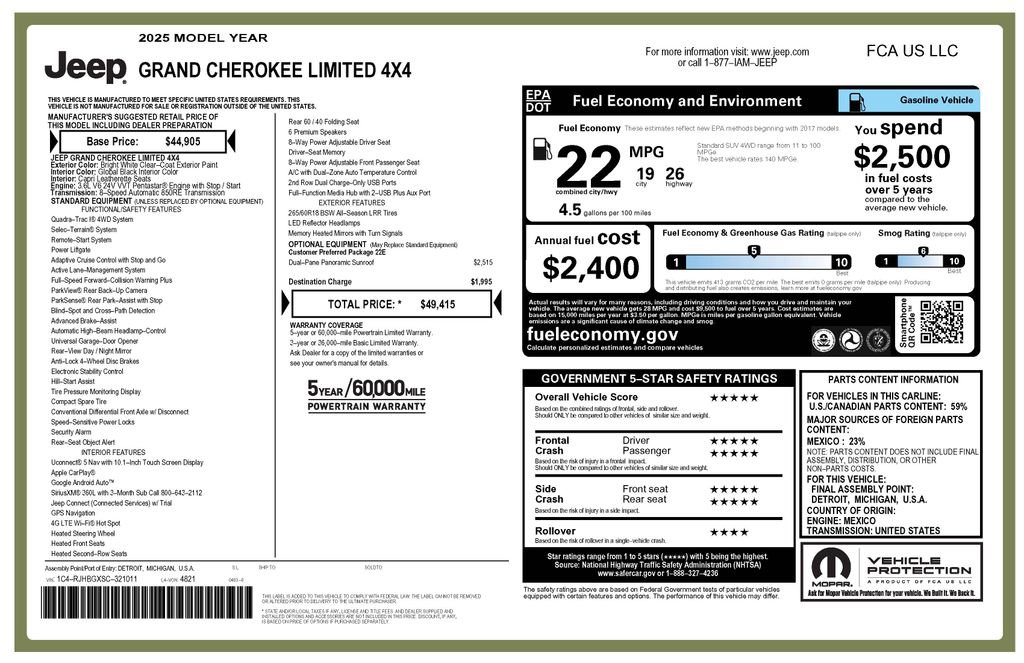 Certified 2025 Jeep Grand Cherokee Limited image 4