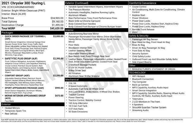 Certified 2021 Chrysler 300 Touring L AWD/4WD image 9