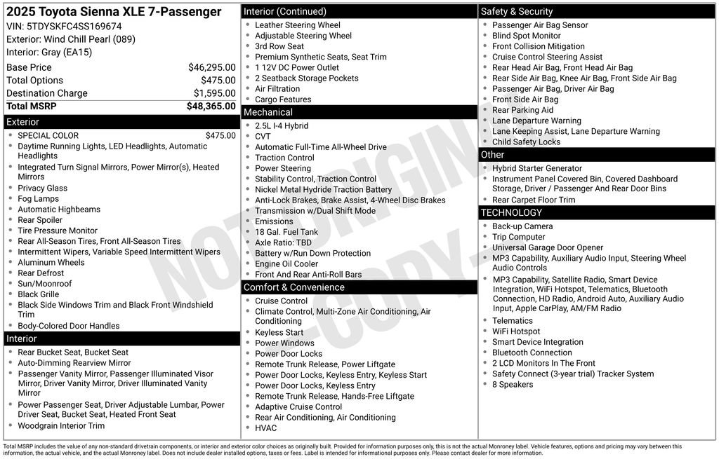 Used 2025 Toyota Sienna XLE AWD/4WD image 33