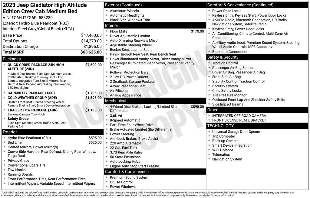 Used 2023 Jeep Gladiator Overland image 14