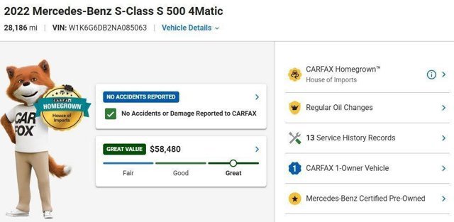 Certified 2022 Mercedes-Benz S 500 4MATIC image 3