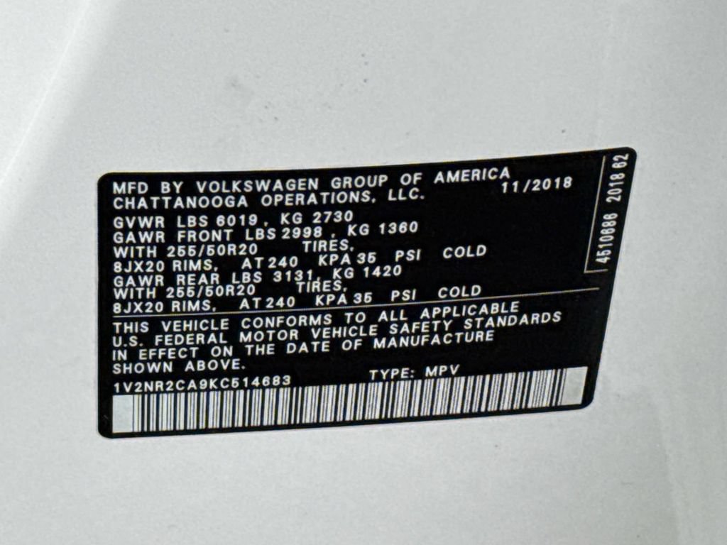 Used 2019 Volkswagen Atlas SEL Premium AWD/4WD image 26