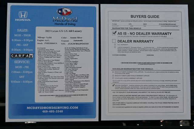 Used 2023 Lexus GX 460 Luxury w/ Sport Design Package image 18