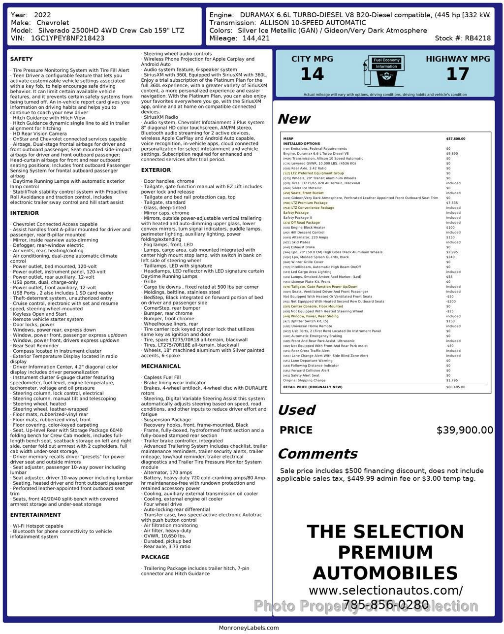 Used 2022 Chevrolet Silverado 2500 LTZ w/ LTZ Convenience Package image 3