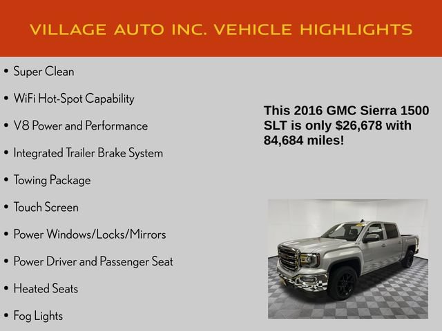 Used 2016 GMC Sierra 1500 SLT w/ SLT Premium Package AWD/4WD image 7