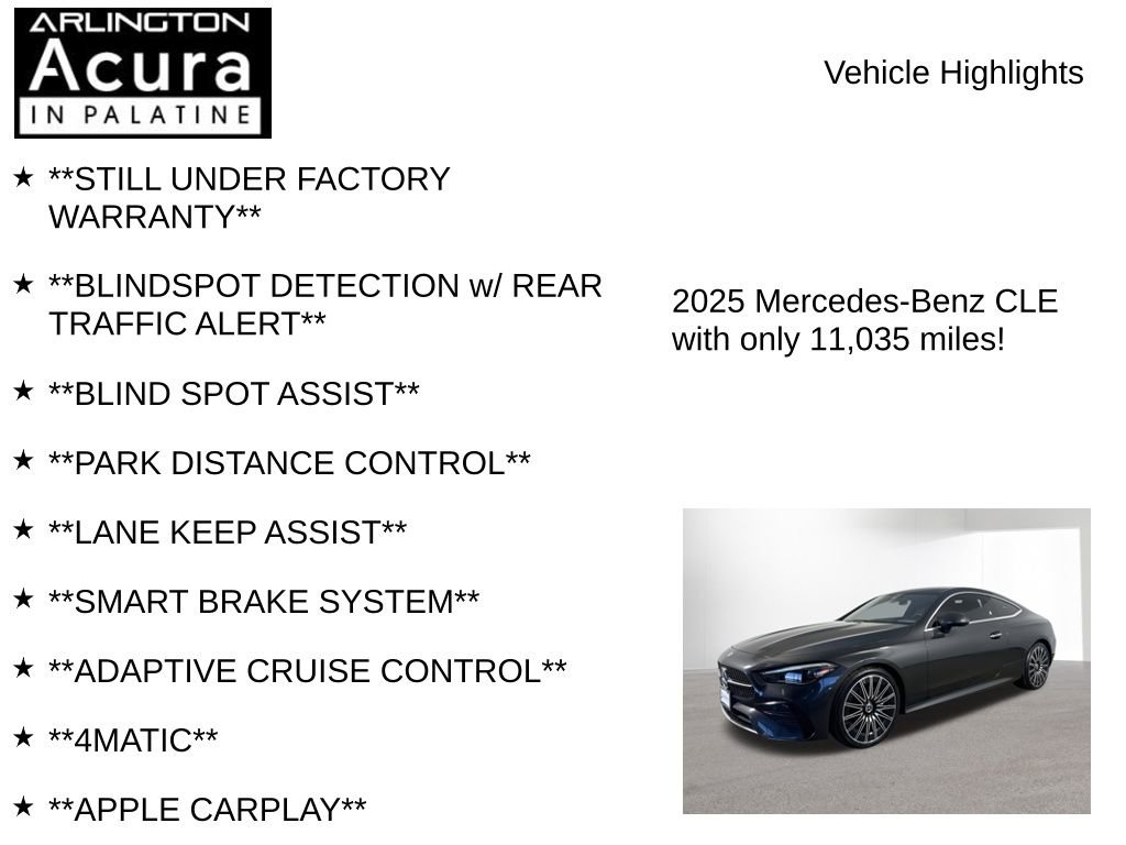 Used 2025 Mercedes-Benz CLE 300 4MATIC Coupe image 7