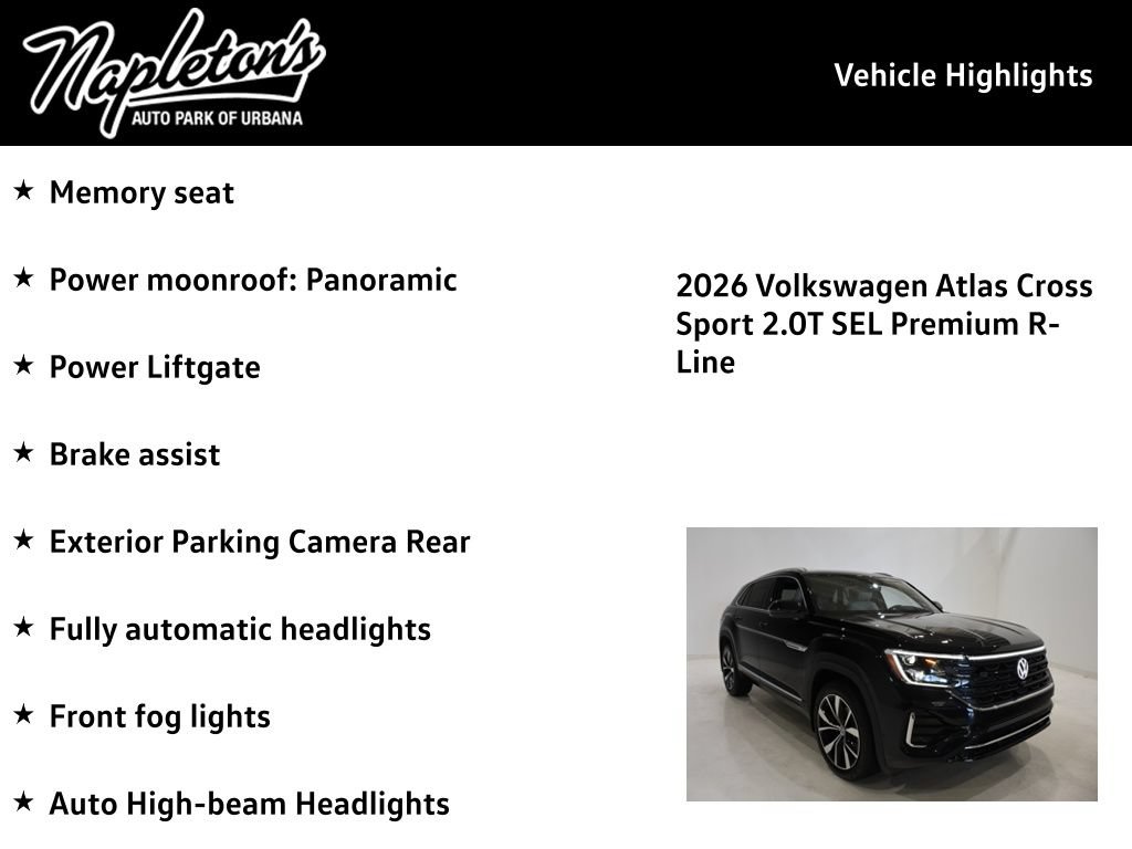 New 2026 Volkswagen Atlas Cross Sport SEL Premium R-Line AWD/4WD image 16