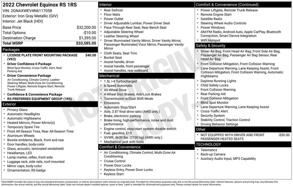 Used 2022 Chevrolet Equinox RS image 39