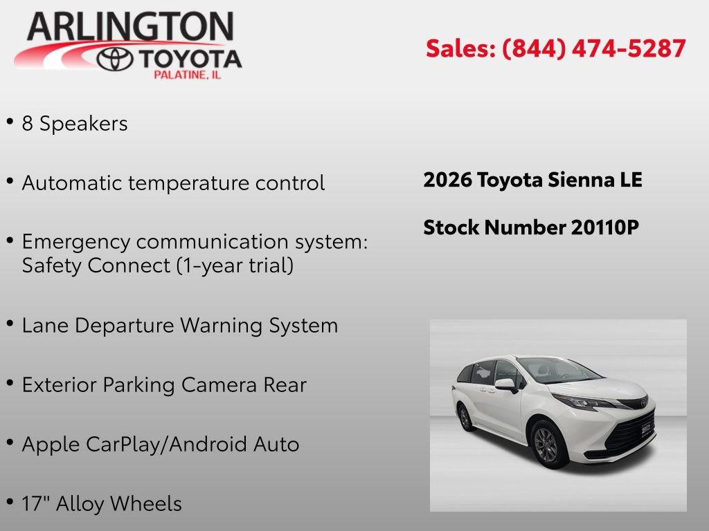 Used 2026 Toyota Sienna LE FWD image 4