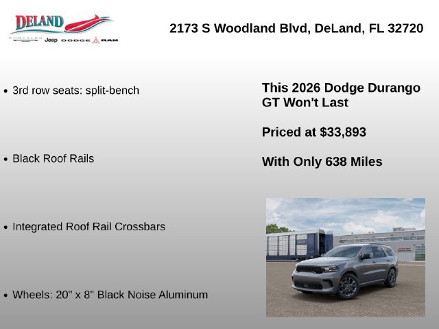 New 2026 Dodge Durango GT w/ Blacktop Package AWD/4WD image 22