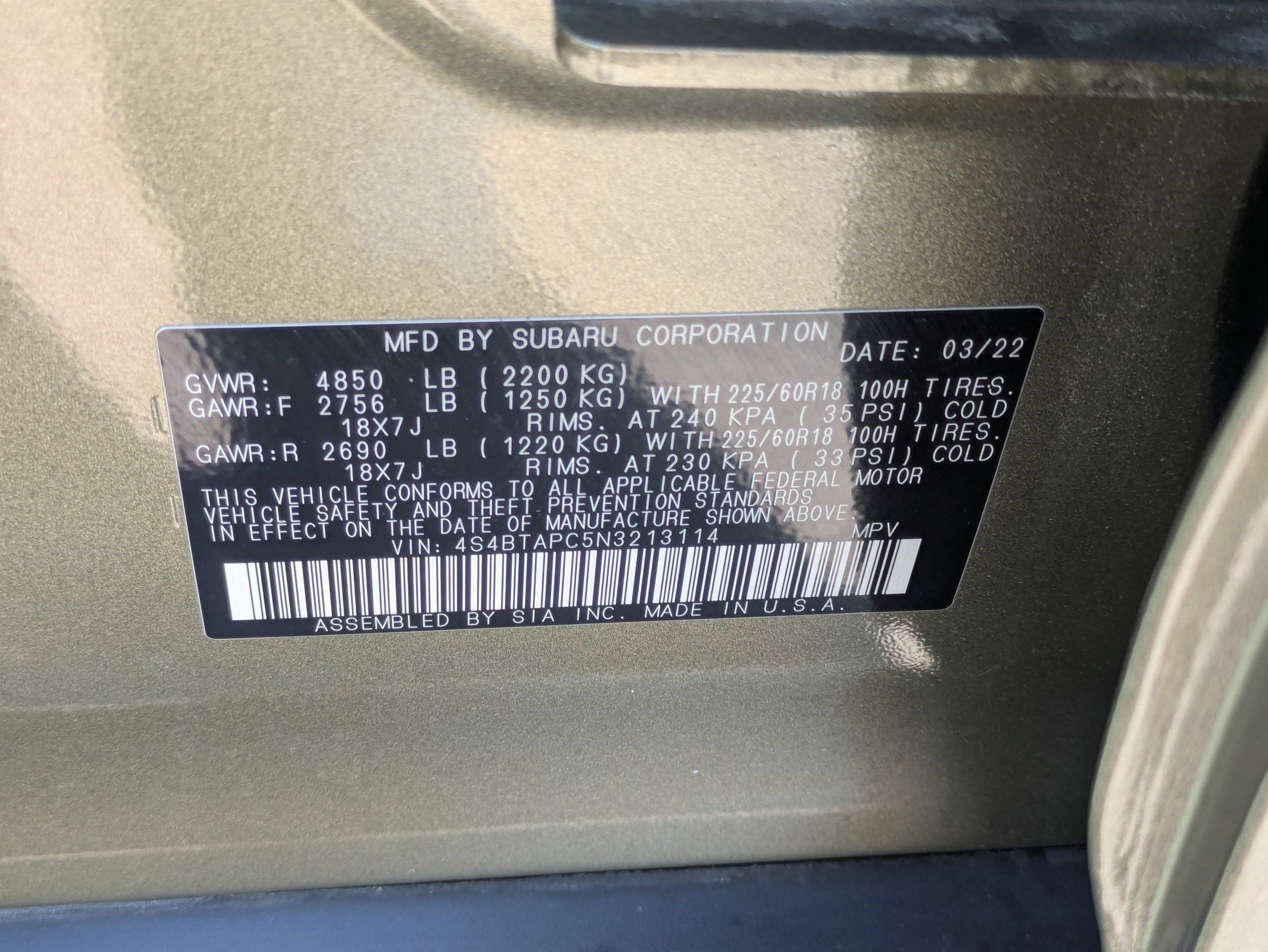 Used 2022 Subaru Outback Touring w/ Tech Package 2 AWD/4WD image 37