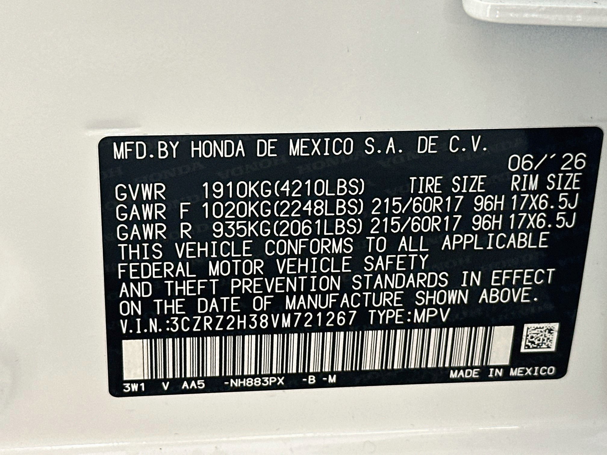 New 2027 Honda HR-V LX image 29
