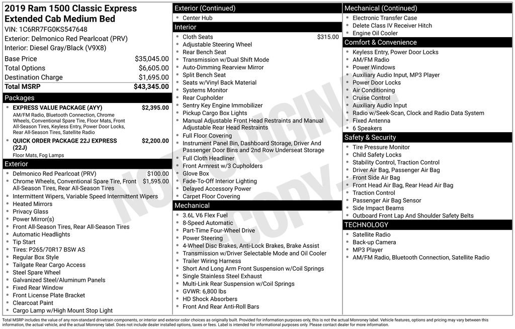 Used 2019 RAM 1500 Express w/ Express Value Package image 34