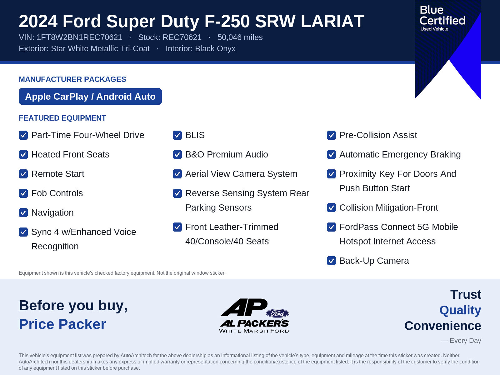 Certified 2024 Ford F250 Lariat w/ Lariat Ultimate Package AWD/4WD image 10