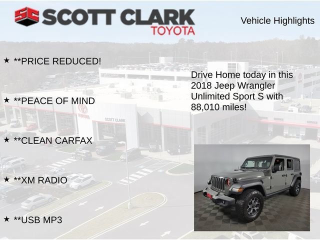 Used 2018 Jeep Wrangler Unlimited Sport S AWD/4WD image 8