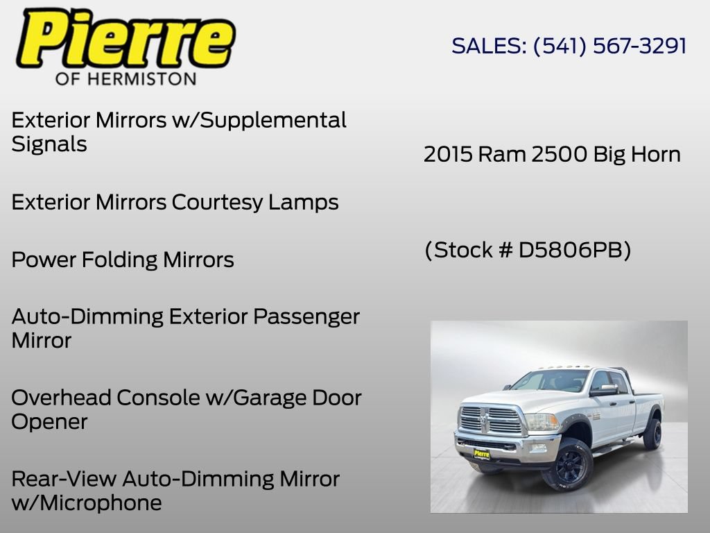 Used 2015 RAM 2500 SLT w/ Protection Group AWD/4WD image 24