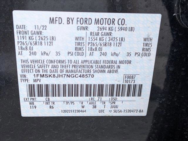 Used 2022 Ford Explorer Timberline w/ Timberline Technology Package image 29