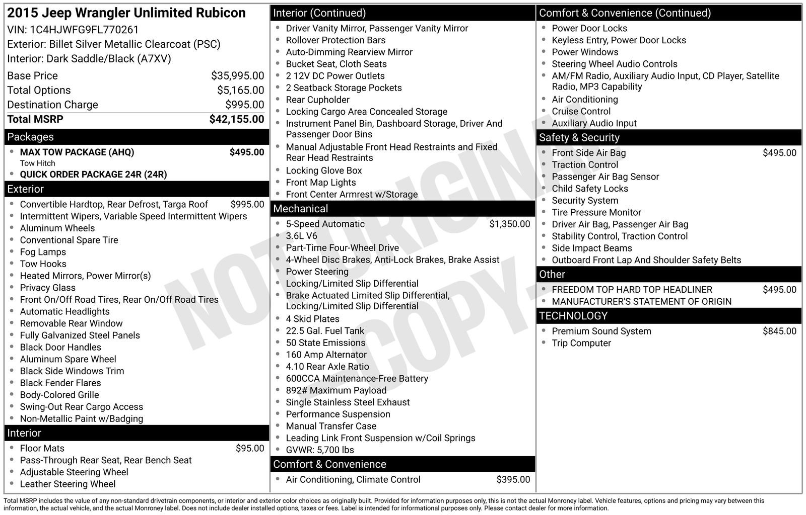 Used 2015 Jeep Wrangler Unlimited Rubicon w/ Max Tow Package image 29