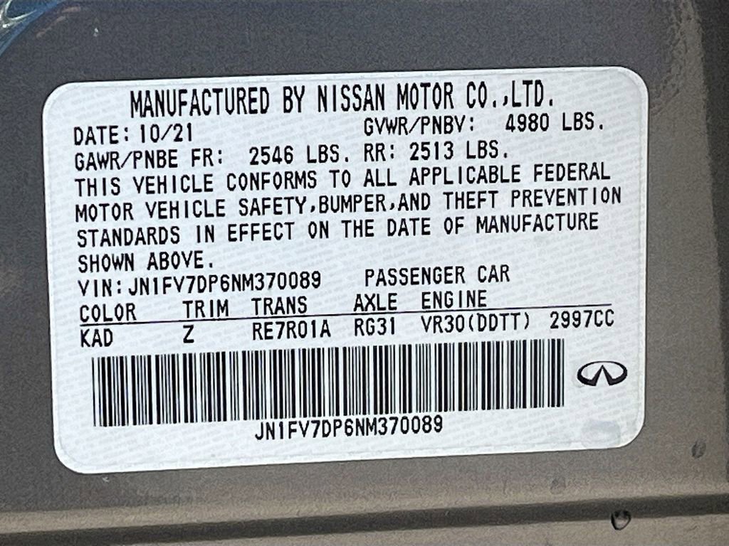 Used 2022 INFINITI Q50 Red Sport 400 w/ Carbon Fiber Package RWD image 34