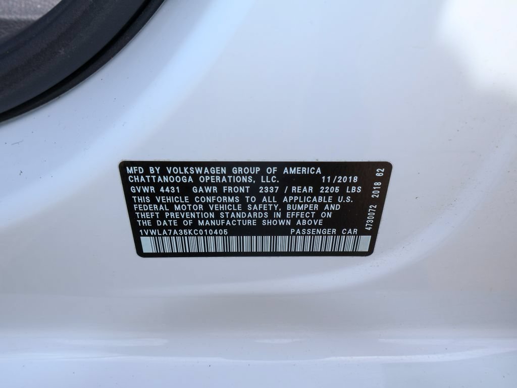 Used 2019 Volkswagen Passat 2.0T Wolfsburg FWD image 30