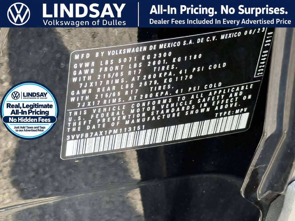 Used 2023 Volkswagen Tiguan S w/ Driver Assistance Package AWD/4WD image 27