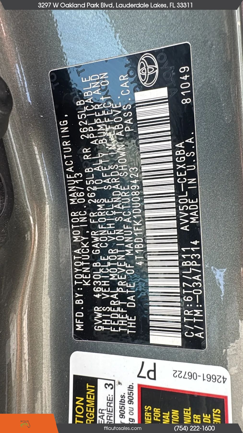 Used 2013 Toyota Camry XLE w/ Leather Pkg FWD image 59