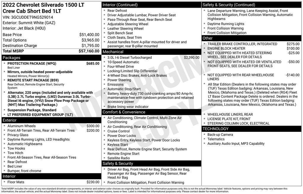 Used 2022 Chevrolet Silverado 1500 LT w/ Protection Package AWD/4WD image 56