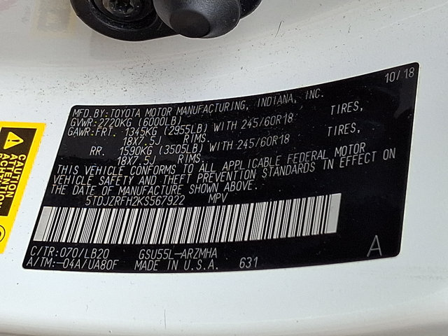 Used 2019 Toyota Highlander XLE AWD/4WD image 27