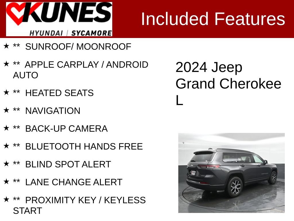 Used 2024 Jeep Grand Cherokee L Limited w/ Luxury Tech Group II AWD/4WD image 2