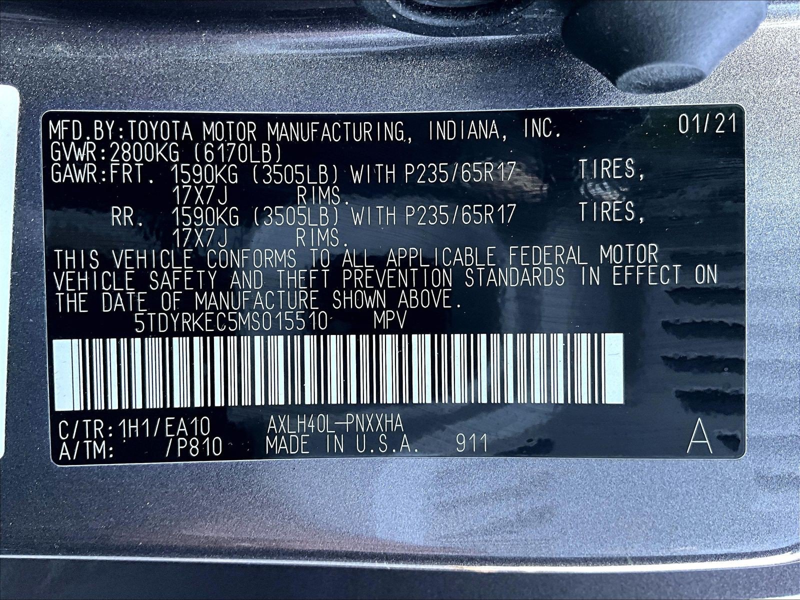 Used 2021 Toyota Sienna XLE FWD image 18
