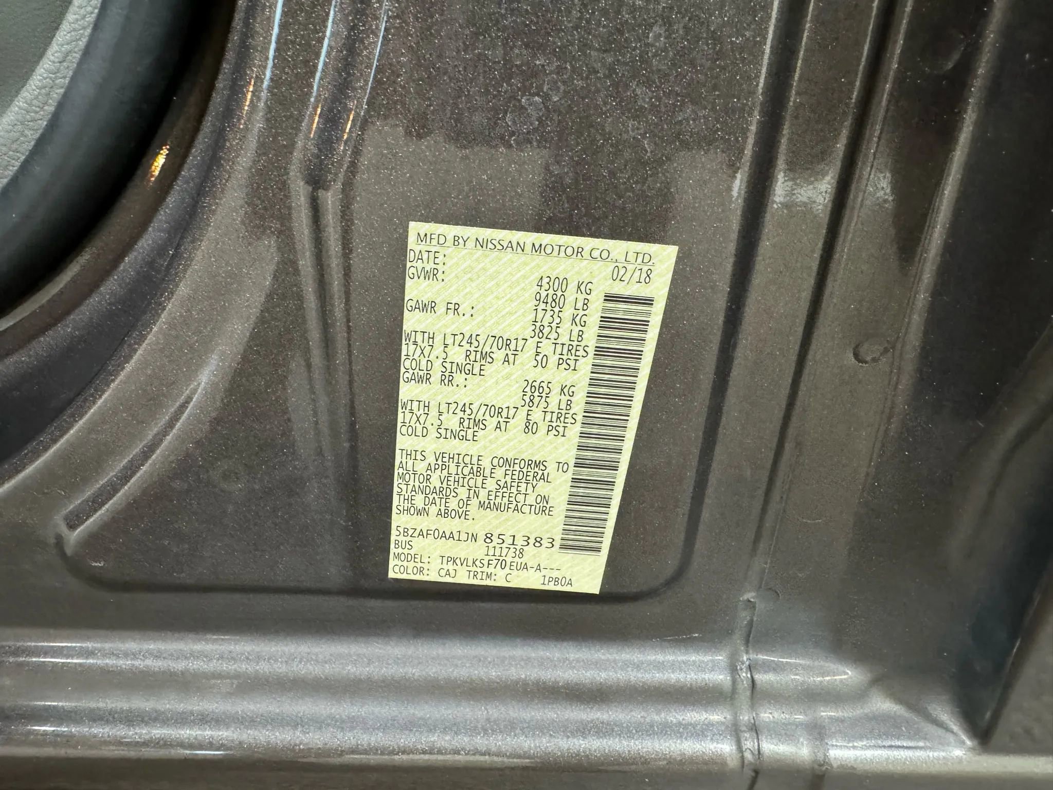 Used 2018 Nissan NV 3500 SL image 53