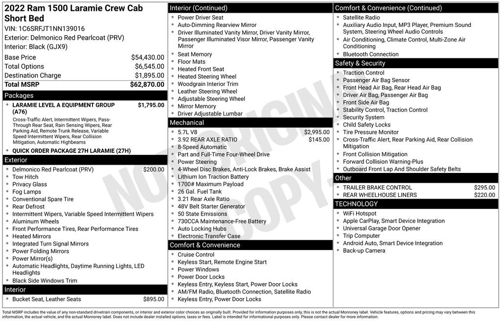Certified 2022 RAM 1500 Laramie AWD/4WD image 6