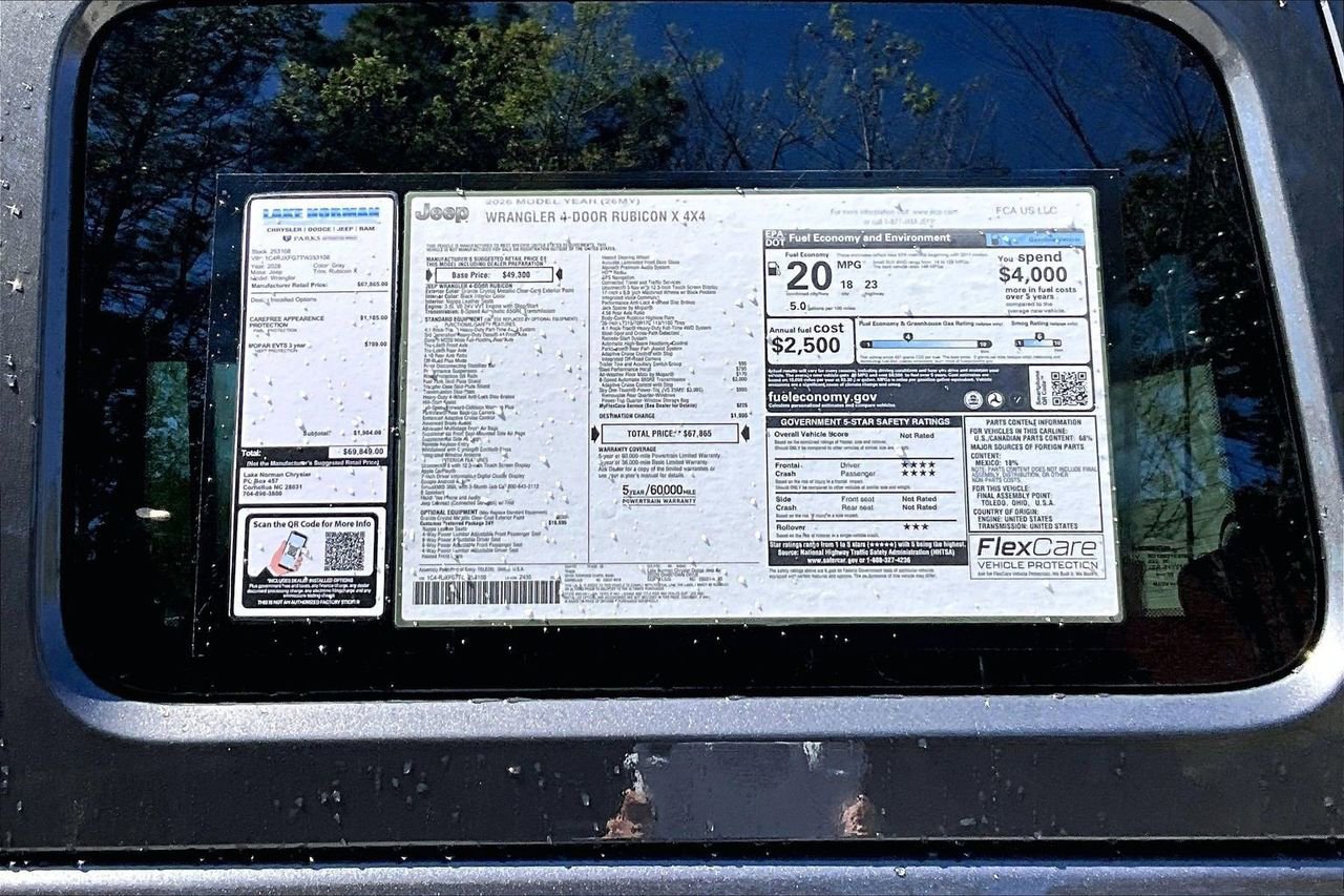 New 2026 Jeep Wrangler Unlimited Rubicon AWD/4WD image 36