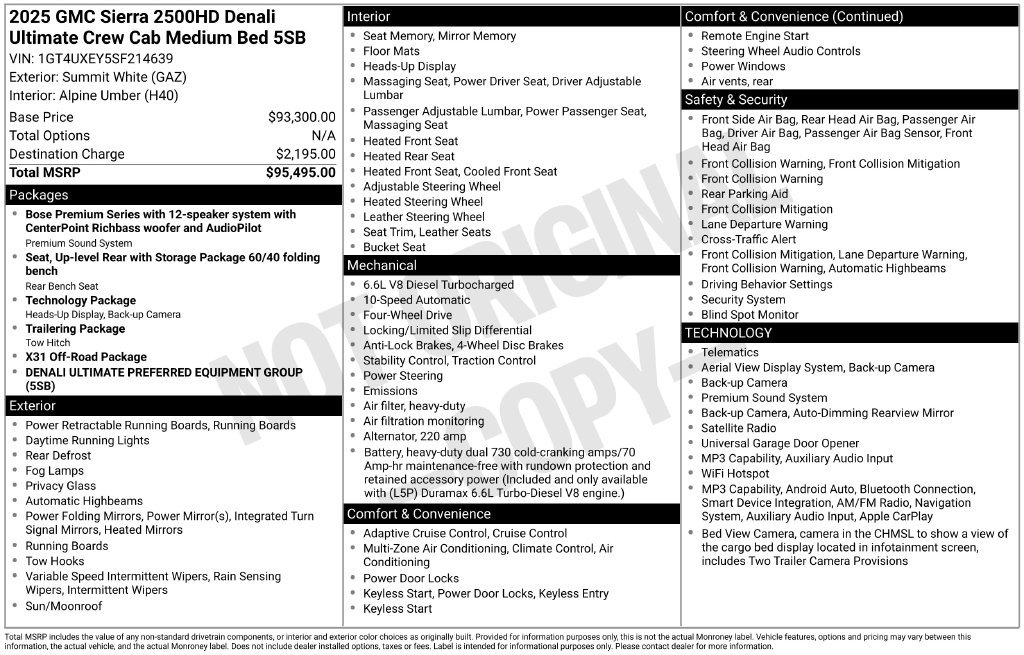 Used 2025 GMC Sierra 2500 Denali Ultimate AWD/4WD image 3