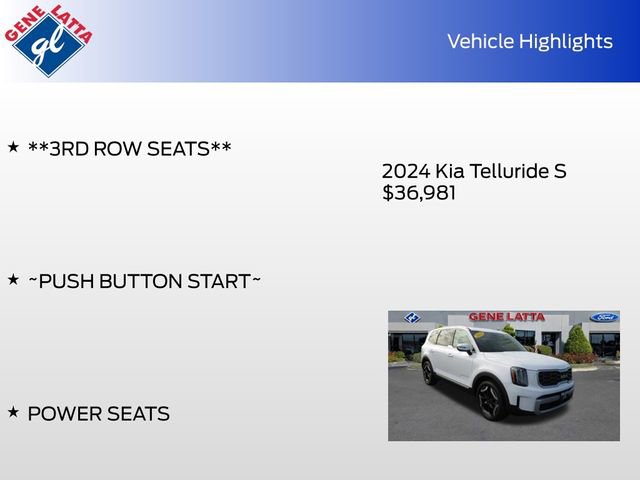 Used 2024 Kia Telluride S w/ S Sunroof Package AWD/4WD image 34