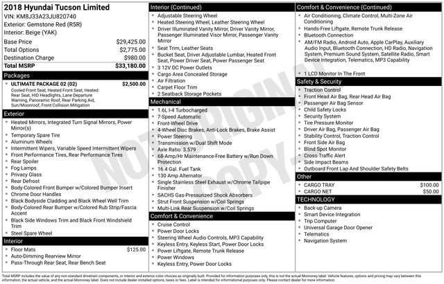 Used 2018 Hyundai Tucson Limited w/ Ultimate Package 02 FWD image 7