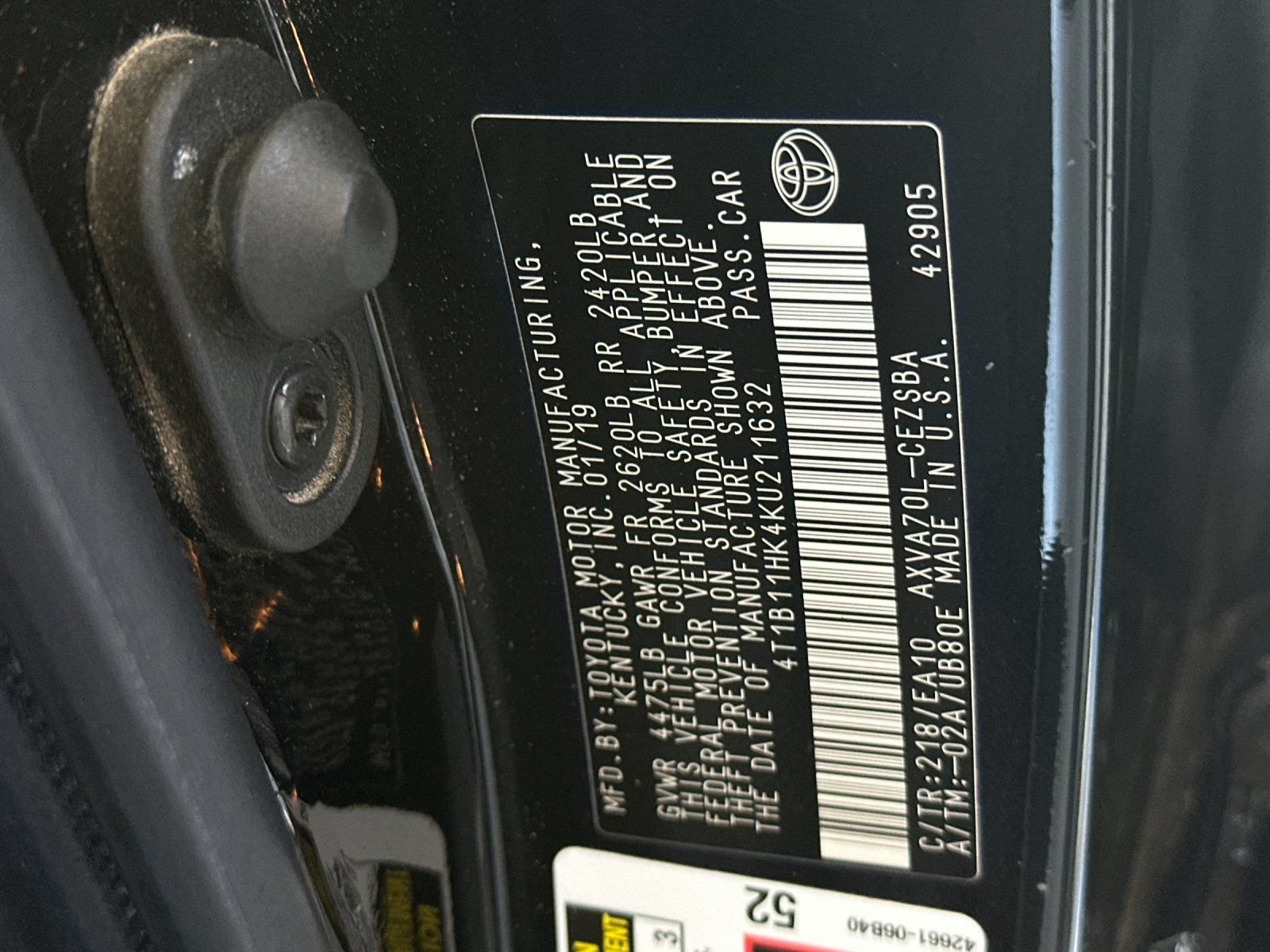 Used 2019 Toyota Camry SE FWD image 27