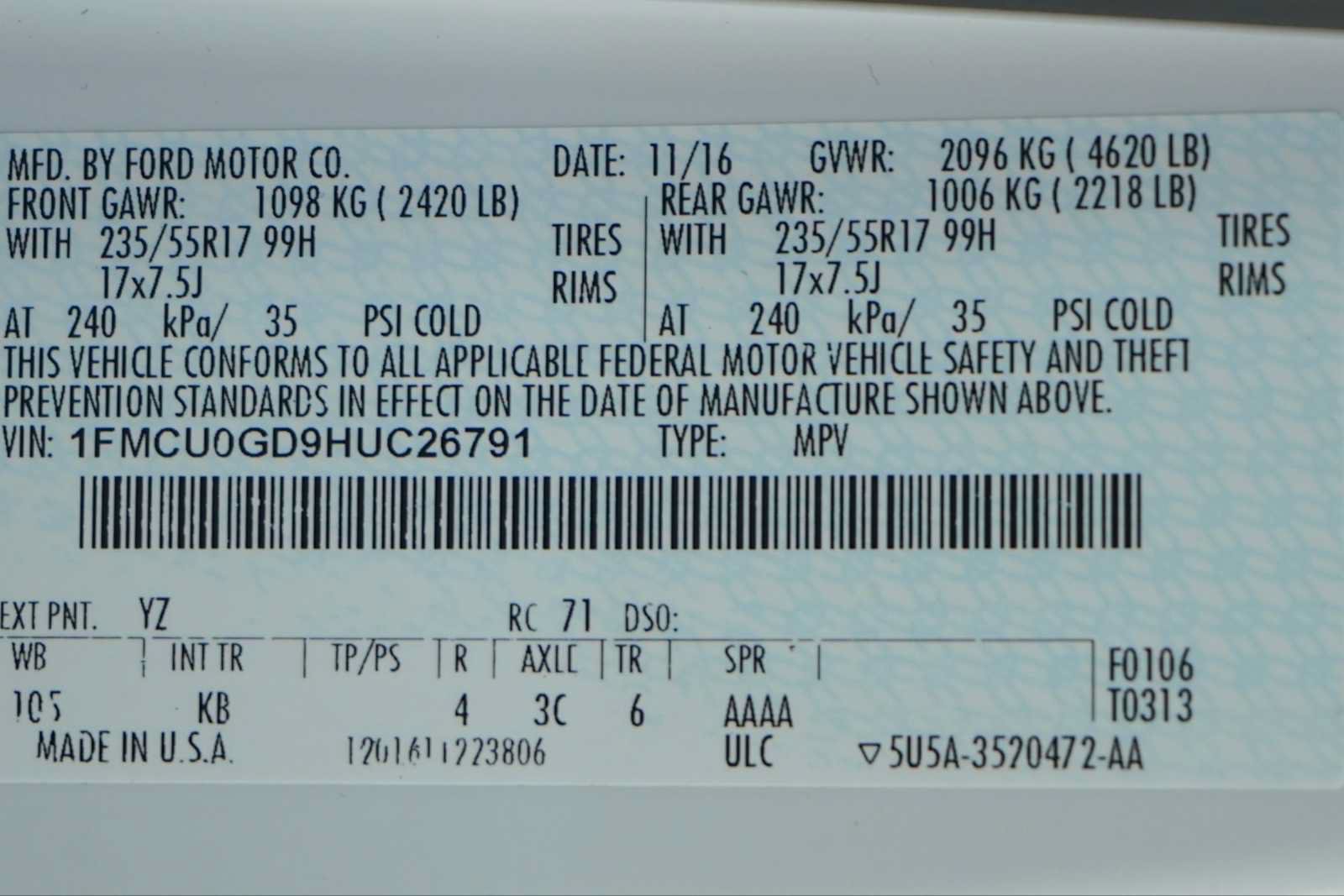 Used 2017 Ford Escape SE FWD image 30