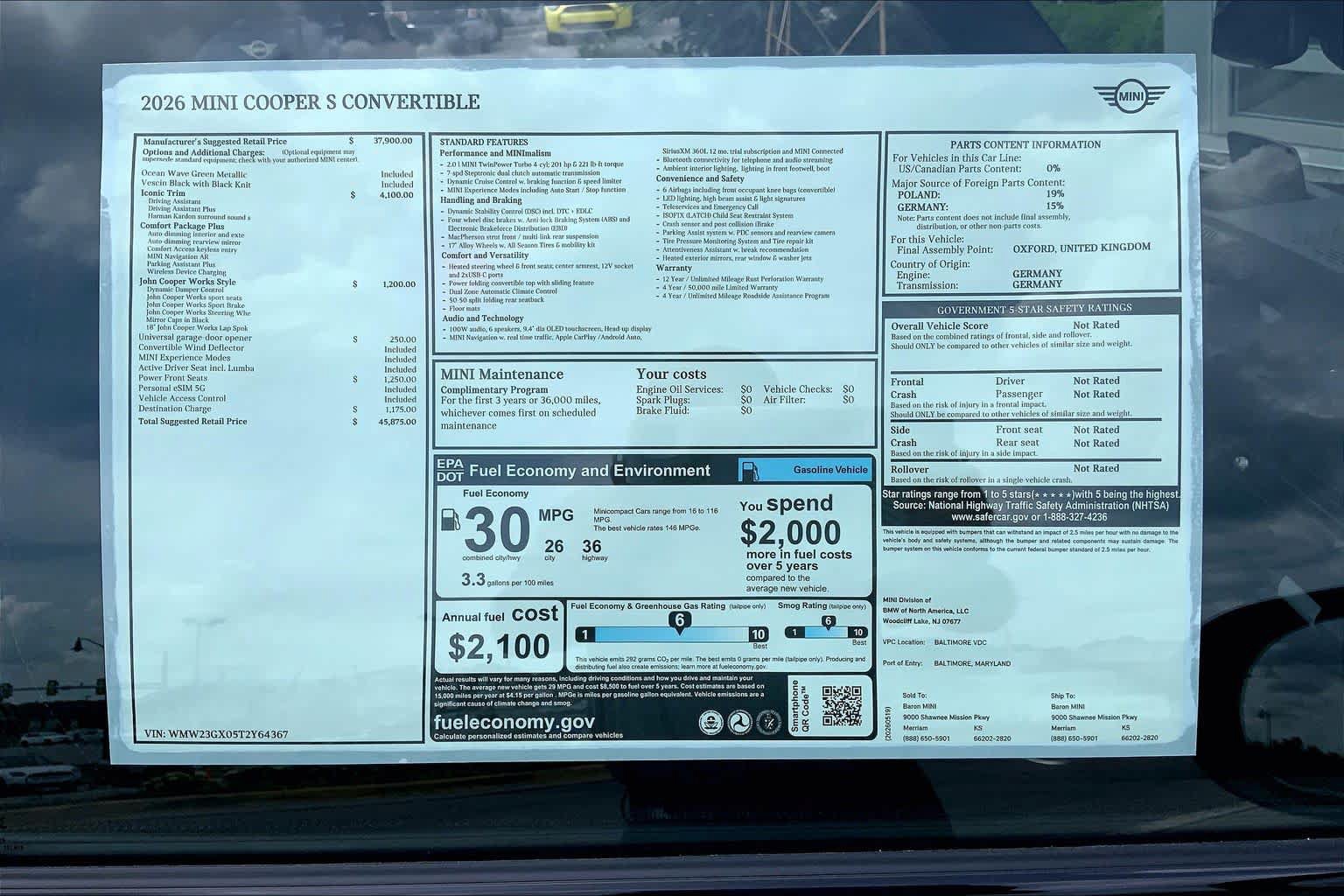 New 2026 MINI Cooper S FWD image 22