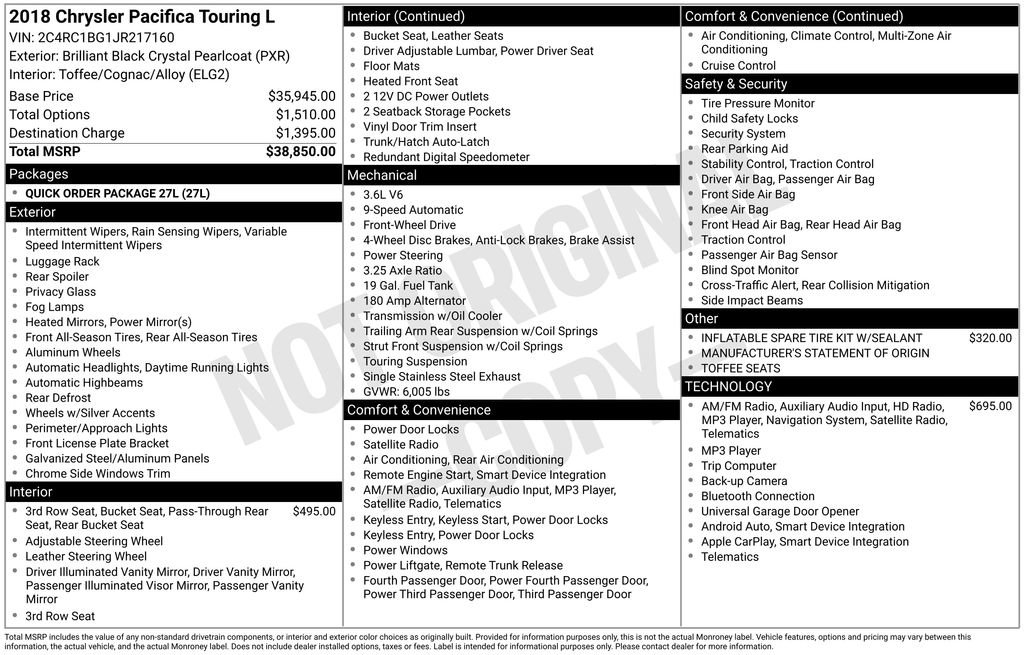 Used 2018 Chrysler Pacifica Touring-L image 15