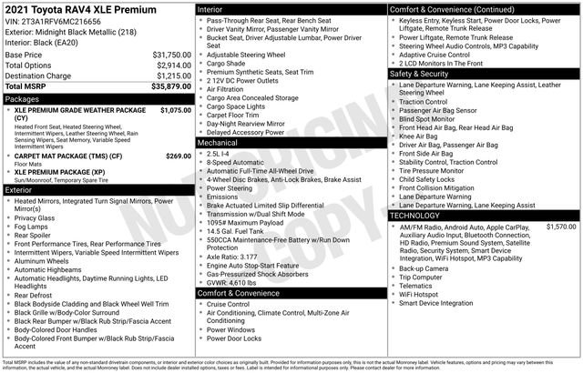 Used 2021 Toyota RAV4 XLE Premium AWD/4WD image 20