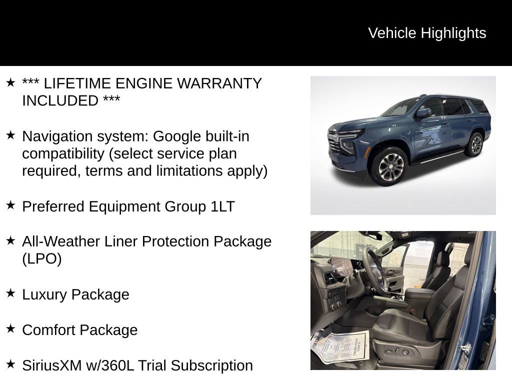 New 2026 Chevrolet Tahoe LT w/ Comfort Package image 2