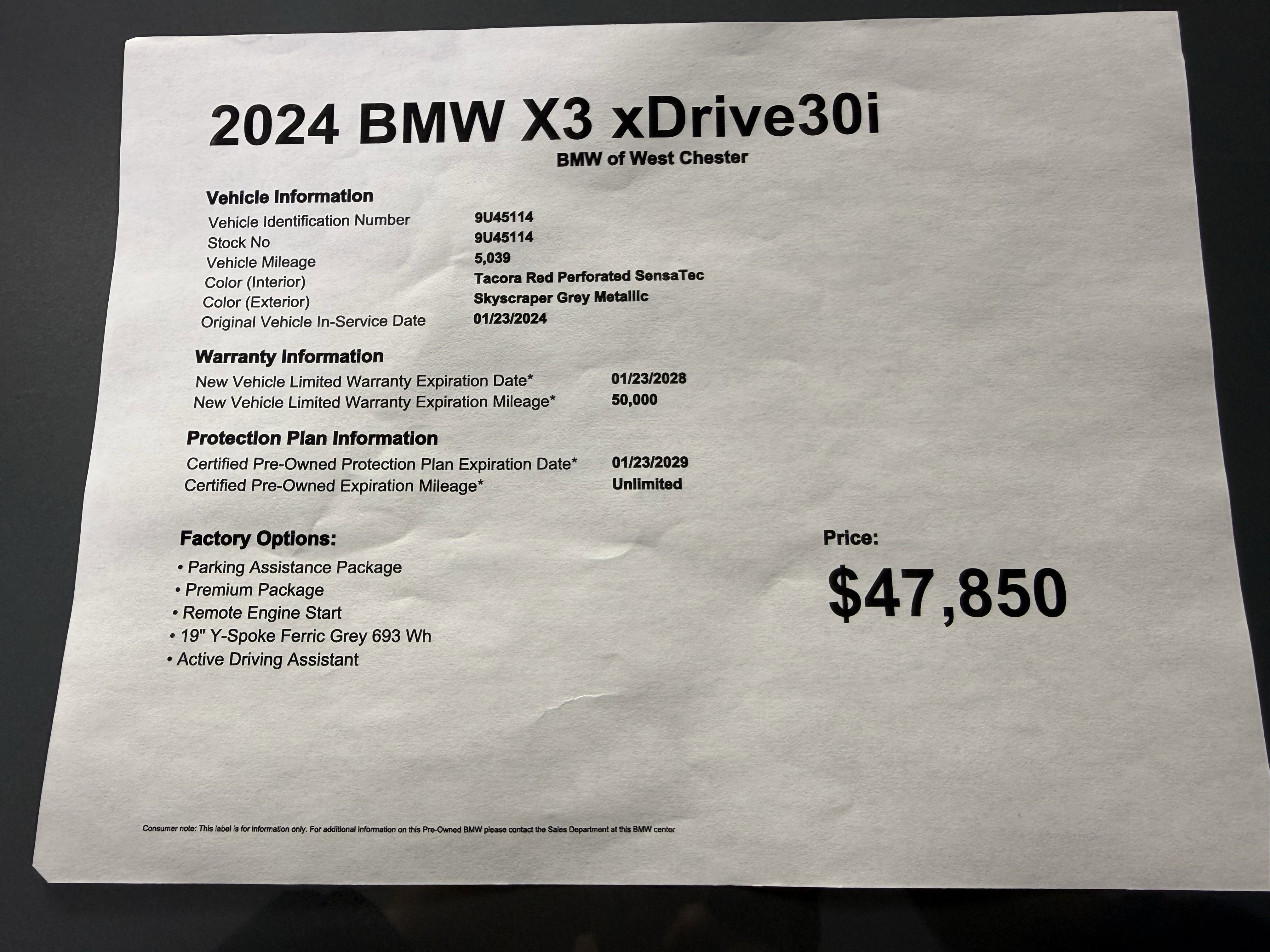 Certified 2024 BMW X3 xDrive30i w/ Premium Package image 20
