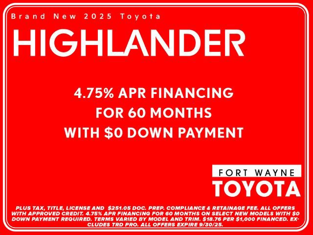 New 2025 Toyota Highlander Platinum image 5