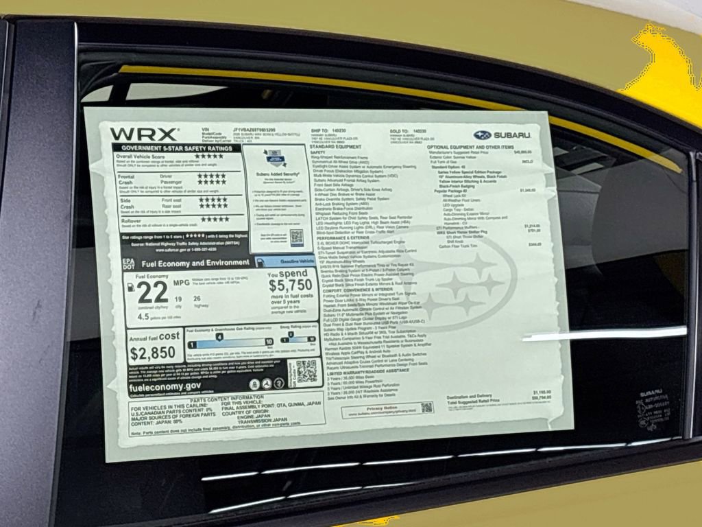 New 2026 Subaru WRX tS AWD/4WD image 24