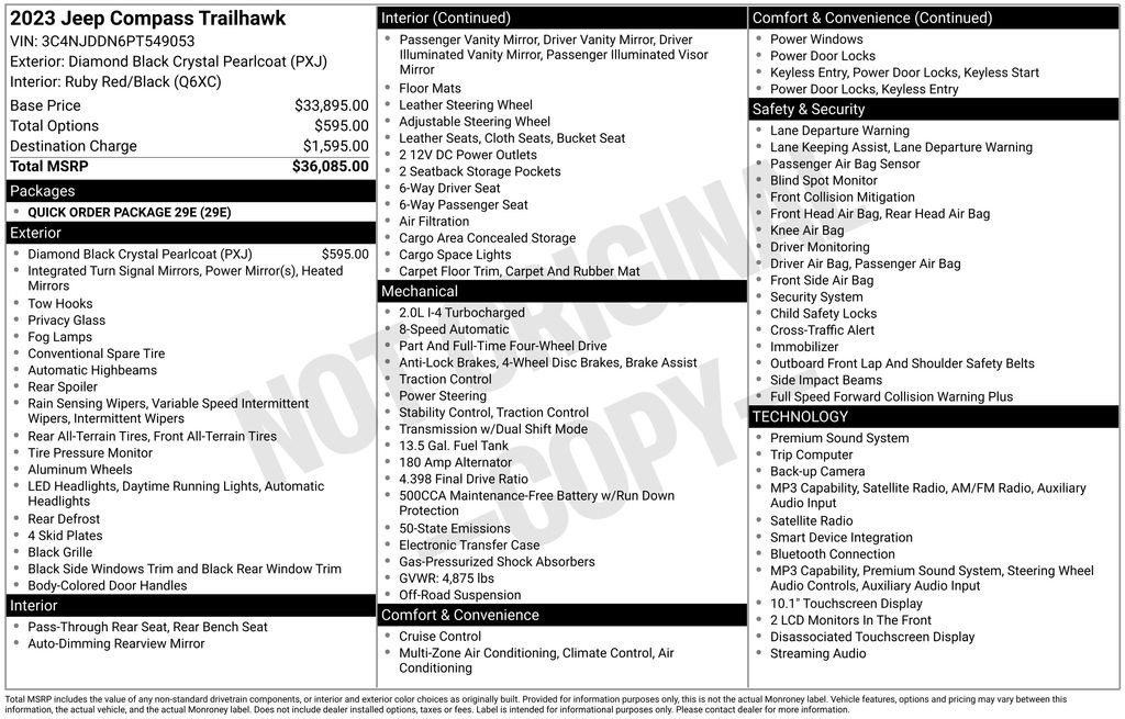Certified 2023 Jeep Compass Trailhawk image 41