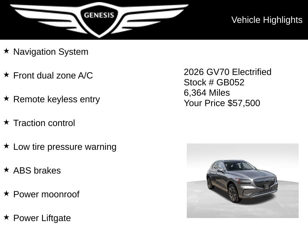 Used 2026 Genesis Electrified GV70 AWD/4WD image 5