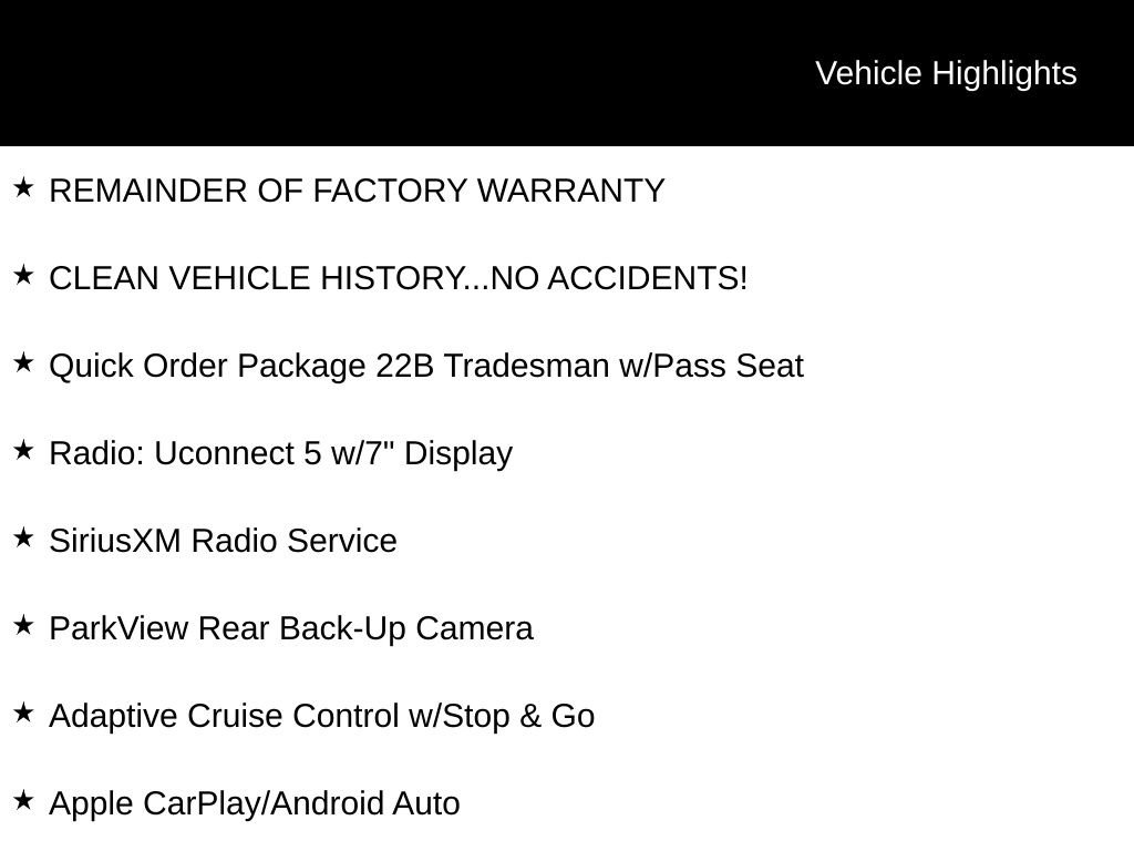 Used 2025 RAM ProMaster 2500 w/ U-Haul Equipment Group FWD image 10