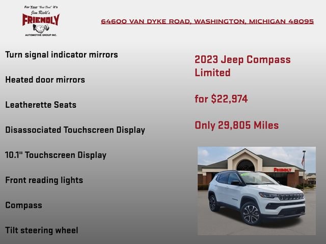 Used 2023 Jeep Compass Limited AWD/4WD image 30