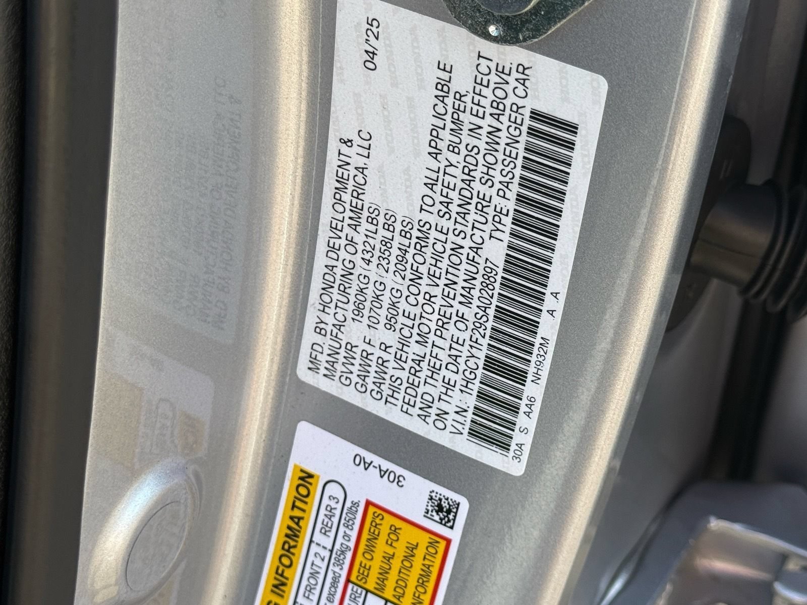 Used 2025 Honda Accord LX image 34